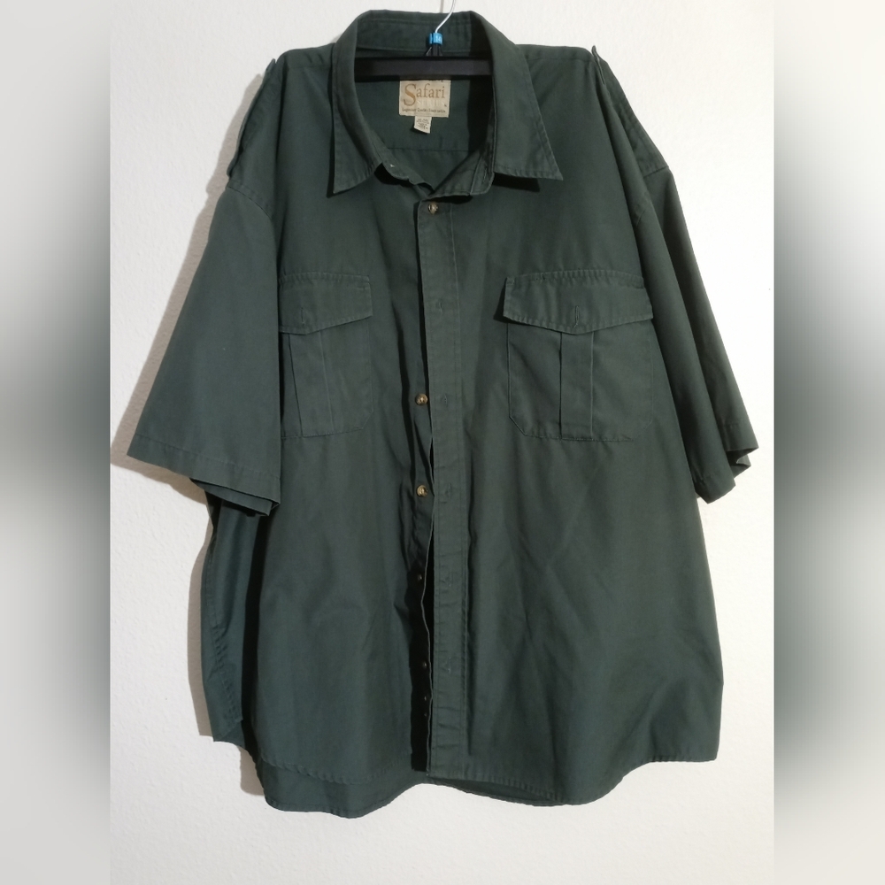 Cabela's Dark Green Short-Sleeve Lightweight Shirt Jacket